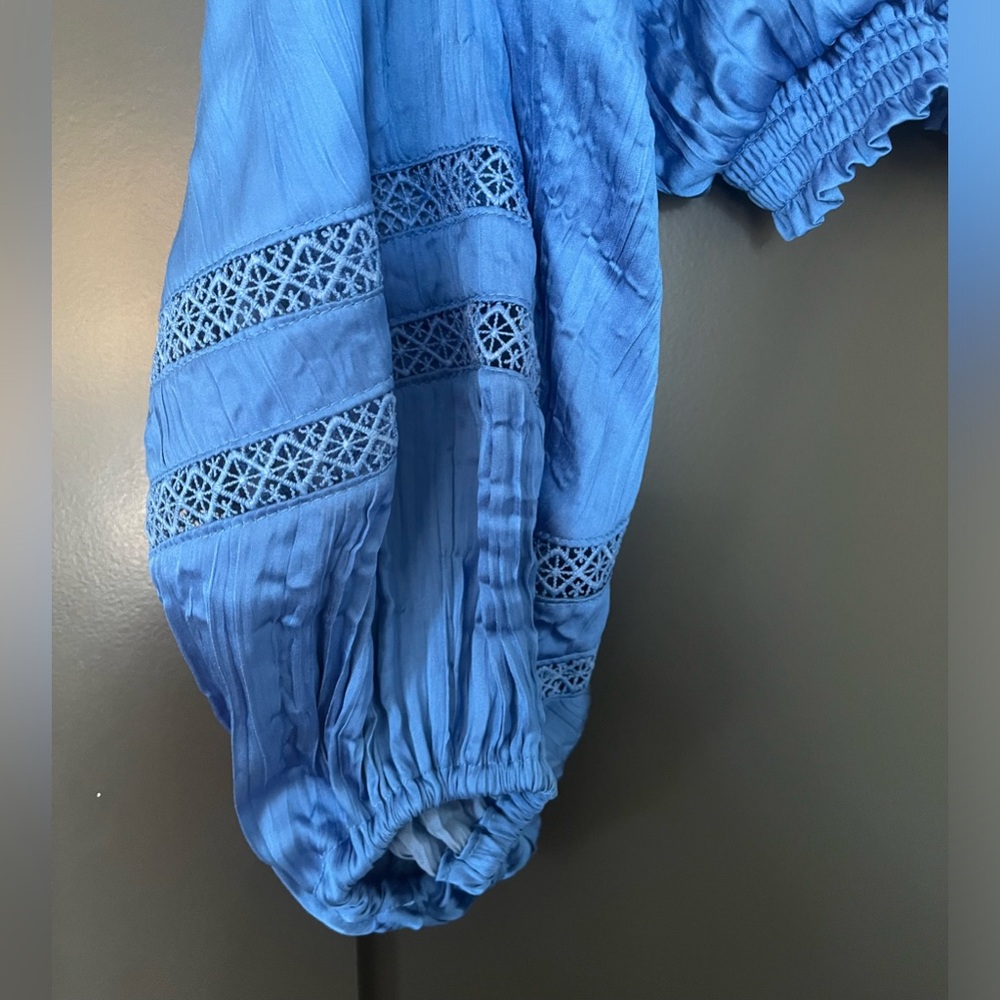 NWT House of Harlow Blue Matching pant/blouse set - Size Small - Picture 9 of 16